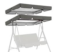 Universal Replacement Roof for 3-Seater Porch Swing - Durable 210D Oxford Fabric UV Protection Weather-Resistant Cover - Grey 56x47x7 inch (142x120x18 cm)