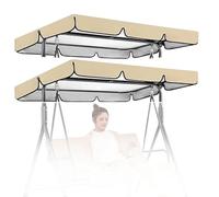 Universal Replacement Roof for 3-Seater Porch Swing Grey 210D Oxford Fabric Canopy UV Protection Weather-Resistant Cover (56x47x7 inches)