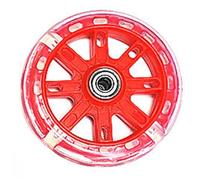 Universal Replacement Wheels for Scooters Scooter Replacement Wheels 2 Pack 110mm Flashing ABEC-7 Bearings Multicolor(Red)