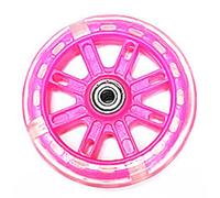 Universal Replacement Wheels for Scooters Scooter Replacement Wheels 2 Pack 110mm Flashing ABEC-7 Bearings Multicolor(Pink)