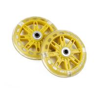Universal Replacement Wheels for Scooters Scooter Replacement Wheels 2 Pack 110mm Flashing ABEC-7 Bearings Multicolor(Yellow)