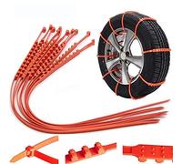 Universal Reusable Anti Snow Chains, Adjustable Emergency Non-Slip Snow Tire Chains for SUV, Trucks - Tire Width 145mm-295mm