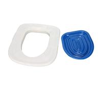 Universal Reusable Eco-Friendly Cat Toilet Training Kit for Small and Large Cats with Removable Pads and Easy Training for Indoor Use (White Tray, 1 Blue Inner Support)