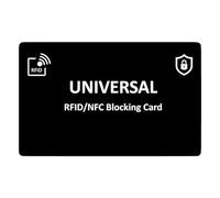 Universal RFID/NFC Signal Blocking Cards (2 Pack) Contactless Payment Protection for Your Wallet or Purse