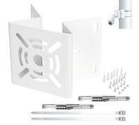 Universal Right-Angle CCTV Camera Bracket, Corner & Column Mount with Widened Stable Mounting Surface,Adjustable Hoop Clasps, Full Angle Rotatable Holder for Bullet Dome IP Security Cameras