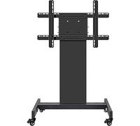 Universal Rolling TV CartAdjustable FloorMountTV Stand with Tilting Feature 90Degree Elevation Ideal for Home & Office Mobile TV Stand with Wheels