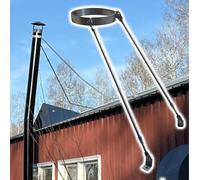 Universal Roof Chimney Support Bracket Kit, 3.3-15.9in Adjustable, Waterproof, for Through The Roof Installation