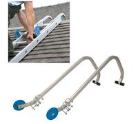 UNIVERSAL ROOF EXTENSION LADDER HOOKS KIT c/w WHEELS & FIXINGS LIFETIME WARRANTY
