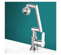 Universal Rotating Robotic Faucet, Household Fine Copper Hot & Cold Water Tap, 4 Water Dispensing Modes, Stylish Silver Finish, Adjustable 4 Gear Design