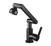 Universal Rotating Robotic Faucet, Household Fine Copper Kitchen Tap, Hot & Cold Water Mixer, 4 Water Dispensing Modes, Stylish Black, Adjustable Two Gear Design