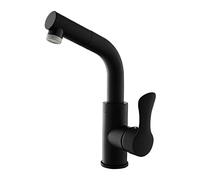 Universal Rotating Shampoo Hot and Cold Water Tap Full Copper Black Kitchen Telescopic Double Temperature Adjustable Faucet Deck Mounted Bathroom Pull Shower Head Mixer Tap Vessel Faucet