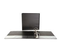 Universal Round Ring Economy Vinyl View 3-Ring Binder 3 Capacity Black EACH - UNV20991