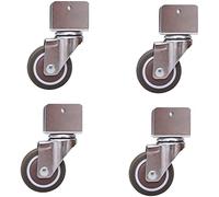 Universal Rubber Furniture Casters 50mm 2" Swivel Wheels for Kids' Beds & Flower Stands Includes Screws Quiet & Versatile with Brake Heavy-Duty Mobility Solutions