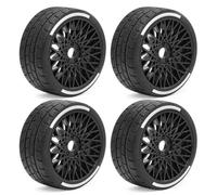 Universal Rubber Tires 4Pcs For HongNor X3GT 1/7 1/8 RC Car Upgrade Parts | RC Car Replacement Parts Accessories , universal rubber tires improve on-road grip and stability Modification