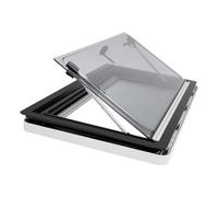 Universal RV Ventilation Window, 900x500mm Camper Acrylic Glass Hinged Window, 70° Opening Angle RV Skylight Roof Vent with Stretchable Mesh and Sunshade for Caravan Motorhome Trailer Camper