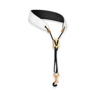 Universal Saxophone Neck Strap Adjustable Sax Harness Belt Thick Padded Instruments Accessories Tenor Saxophone (Color : White)