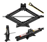 Universal Scissor Lift Jacks, 2Ton (4409 lbs) Car Jack Kit with Wrench, Maximum Height Up to 39cm, Portable Thickened Steel Floor Jacks for Cars, SUV, MPV and Other Vehicles, Black