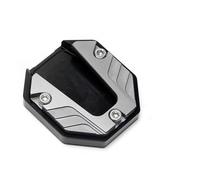 Universal Scooter Motorcycle Bike Kickstand Extender Foot Side Stand Extension Pad Support Plate Anti-skid Enlarged Base(Titanium)