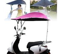 Universal Scooter Rain Cover - Double-Layer Umbrella Cloth, Maximum Sun Protection and Rain Protection | 360-degree Rotation of The Front of The Car | Windproof and Waterproof for Most Models,Pink