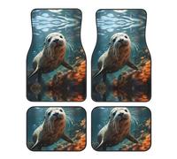 Universal Seal pup in water Print Car Floor Mats â€“ Four-Piece Set for Front & Rear, Durable for SUV, Sedan, Van, Truck