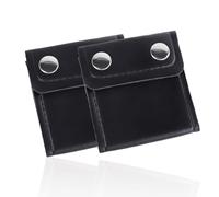Universal Seat Belt Adjuster for Comfort - Premium Leather Safety Shoulder and Neck Positioner with Locking Clips - Vehicle Car Seat Belt Safety Covers - Black