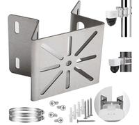 Universal Security Camera Bracket Stainless Steel Wall Corner & Pole Mount Compatible with eufyCam S340, TP-Link Tapo, Reolink, Imou, AOSU and Other Outdoor Security Cameras