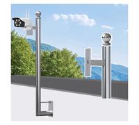 Universal Security Camera Mount - 2m Stainless Steel Pole Bracket - All-Weather Surveillance Support for Factory School & Outdoor Use (0.5-2m)