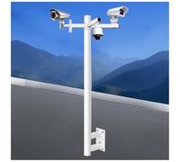 Universal Security Camera Mount Bracket and Post for Outdoor Surveillance, Durable and Adjustable Installation Solution