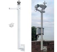 Universal Security Camera Mount Bracket for Wall Installation, Adjustable Pole for Wide-Angle Surveillance in Outdoor Structures