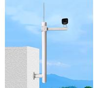 Universal Security Camera Mount Bracket with Lightning Rod, 360 Degree Swivel Adjustable for IP and Dome Cameras