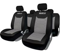 Universal Set SPC1016 Car Seat Covers Complete Black and Gray Honeycomb SPARC