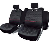Universal Set SPC1042 Complete Car Seat Covers Black/Red SPARCO