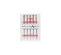 Universal Sewing Machine Needles, 60/8(2), 70/10(2), 80/12(1)