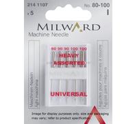 Universal Sewing Machine Needles, 80/12(1), 90/14(2), 100/16(2)