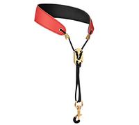 Universal Shoulder Harness Padded Soft Leather Sax Neck Strap Sax Accessories For Sax Players Length Adjustable Saxophone Shoulder Harness Comfortable Saxophone Neck Strap