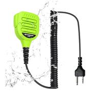 Universal Shoulder Speaker Mic for GMRS Two-Way Radios, Plug & Play with Rotating Clip and Push-to-Talk Button, Compatible with Midland AVPH10 GXT1000VP4 LXT (Green)