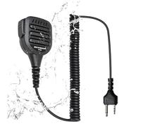 Universal Shoulder Speaker Mic for GMRS Two-Way Radios, Plug & Play with Rotating Clip and Push-to-Talk Button, Compatible with Midland AVPH10 GXT1000VP4 LXT (Black)