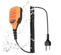 Universal Shoulder Speaker Mic for GMRS Two-Way Radios, Plug & Play with Rotating Clip and Push-to-Talk Button, Compatible with Midland AVPH10 GXT1000VP4 LXT (Orange)
