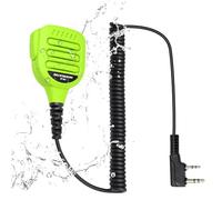 Universal Shoulder Speaker Mic for Handheld Two-Way Radios Compatible with UV-5R BF-F8HP UV-5G Plus UV-K5 PTT Button & Secure Clip for Professional Outdoor Use (Green)