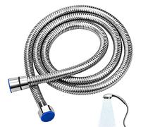 Universal Shower Hose 1.5m Stainless Steel Replacement Hose Pipe Anti-Kink Leakproof with 2 Washers