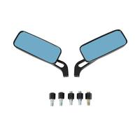 Universal Side Mirror Accessories Motorcycle Handlebar Rear View Mirrors Rectangle Black Square Smoke Blue Glass 8mm/10mm For SUZ&UKI For YAM&AHA For DUC&ATI