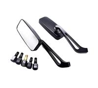 Universal Side Mirror Mobike Accessories Motorcycle Handlebar Rear View Mirrors Rectangle Black Square Smoke Blue Glass 8mm/10mm Motorcycle Rear View Rearview Mirrors