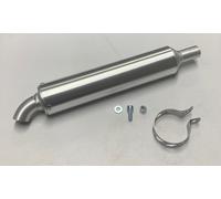 Universal Silencer Muffler D. 22 Mm Motorcycle - Aluminum - Giannelli 14004