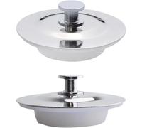 Universal Silicone and Stainless Steel Drain Stopper for Bathtubs, Showers, and Sinks - Leak-Proof and Easy to Clean