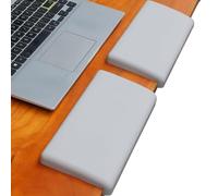 Universal Silicone L-Shaped Desk Edge Rest, 2-Piece Set, Ergonomic Office Support for Palm, Wrist, Forearm and Elbow, Fits L-Shaped and Standard Straight Desks (Black)