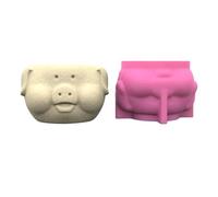 Universal Silicone Molds Concrete Molds Silicone Casting Molds Pig Shape Vase Mold