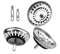 Universal Sink Plug 80 mm, Strainer Basket Sink Plug, Stainless Steel Drain Plug for Kitchen Sink (Pack of 1)