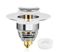 Universal Sink Plug Replacement & Bathroom Sink Drain Stopper, Basin Plug Made of Pure Copper,Drain Plug,Bathroom Sink Stopper Pop Up with Double Seal for Diameter 32~42 mm