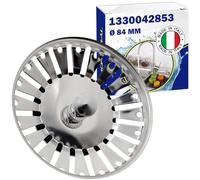 Universal Sink Strainer Ø 84 mm H 18 mm Made in Stainless Steel with the Original Code 133.0042.853 1330042853 1330042867 1920059 for Franke - MADE IN ITALY - MONTERAL