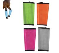 Universal Size Horse Leggings Fine Mesh Horse Fly Boots Greatly Reduce Stomping Breathable Horse Boots Leg Wraps (Orange)